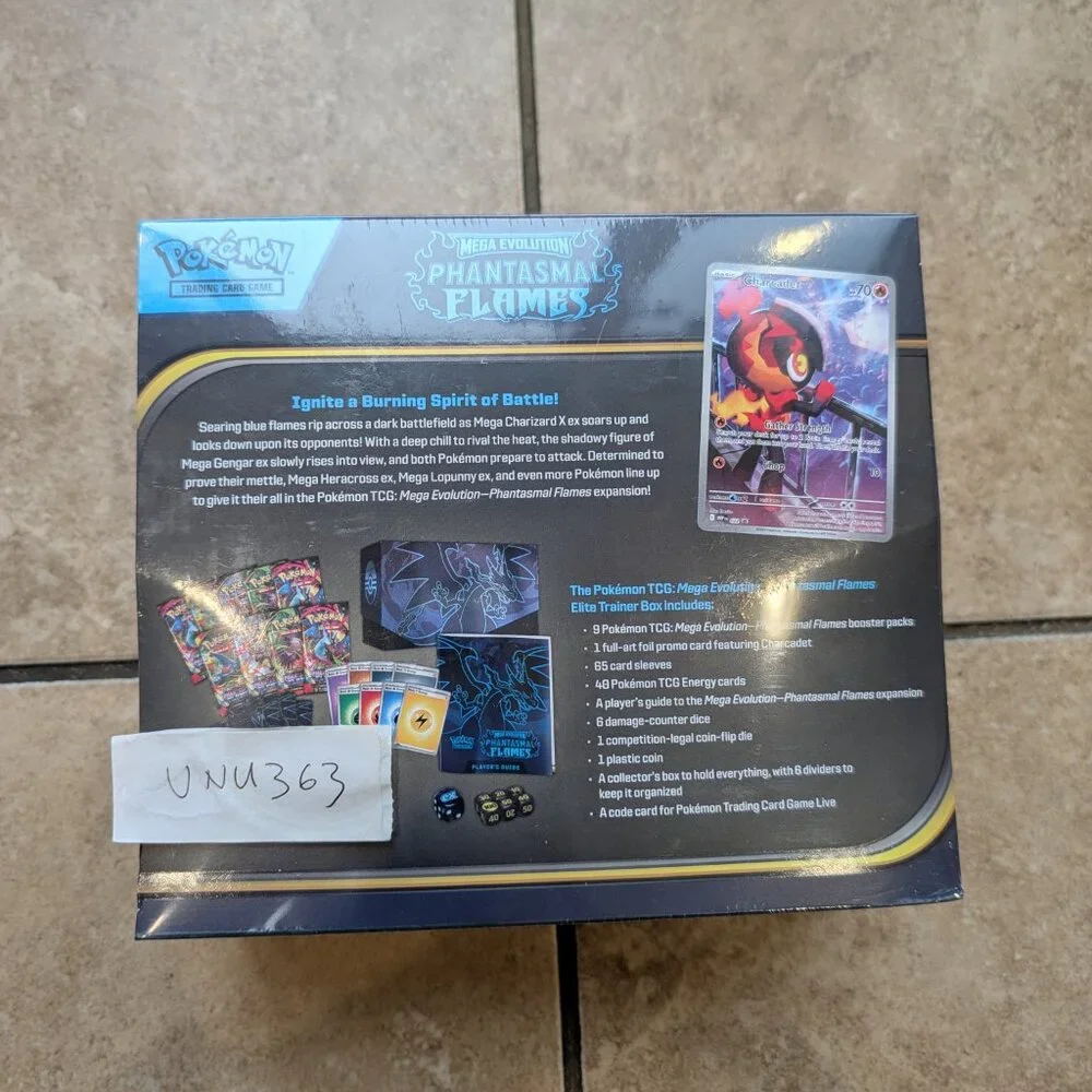 Pokémon TCG: Mega Evolution Phantasmal Flames Elite Trainer Box 9 Booster Packs - Picture 5 of 8